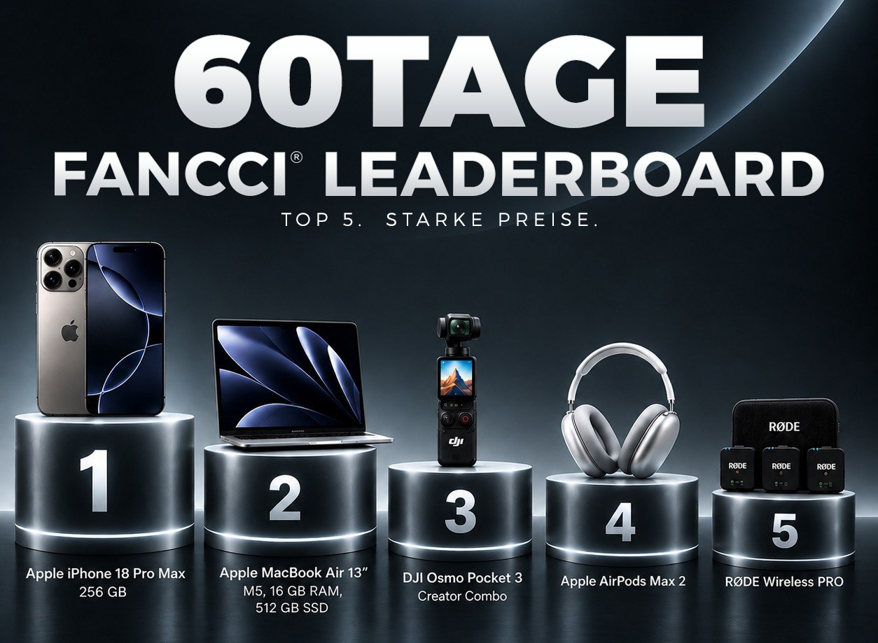 45 Tage Leaderboard – Top 5. Fünf starke Preise.
